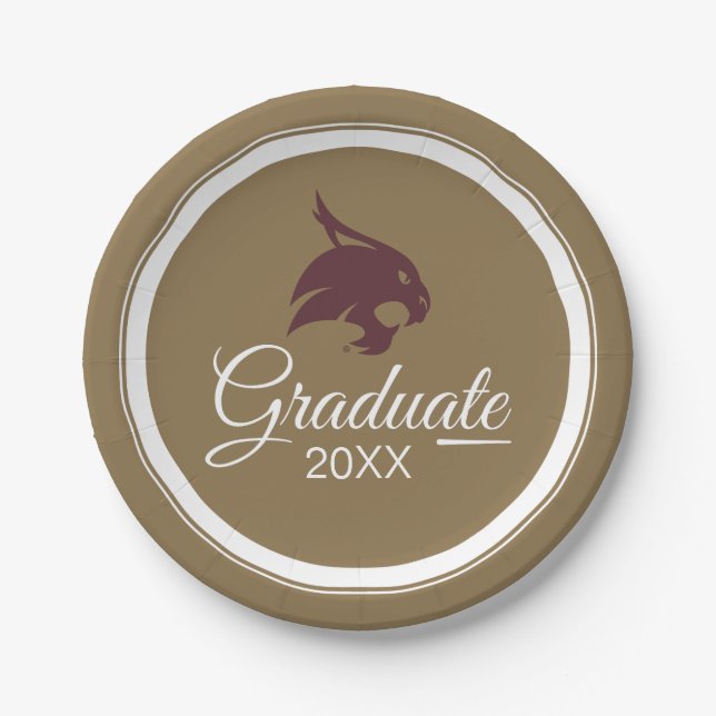 Supercat Mark | Graduation Paper Plates (Front)