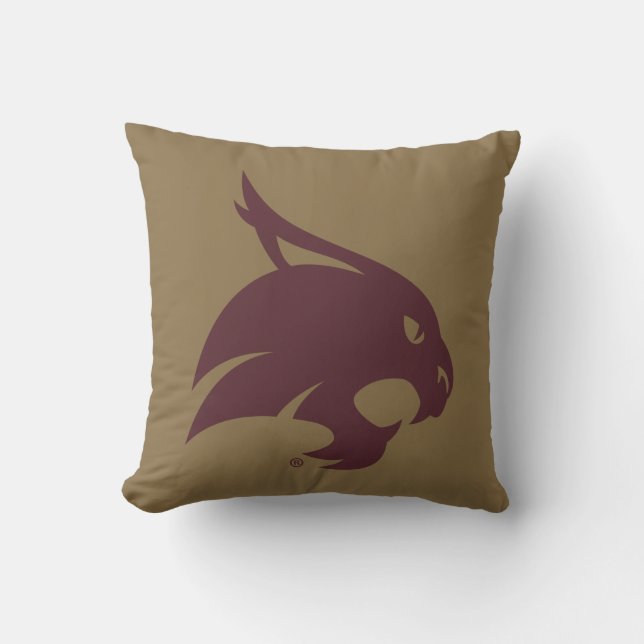 Supercat Mark Throw Pillow (Front)