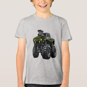 Supercharged Snake-Eye Monster Truck Tri-Blend Shirt