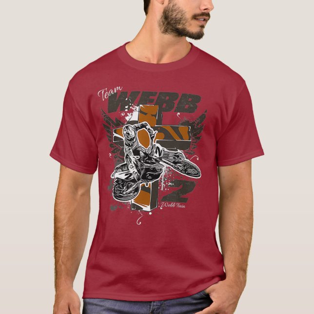 Supercross and Motocross Christian Cross T-Shirt (Front)