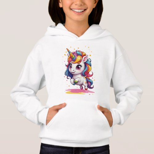 Supercute baby unicorn design hoodie