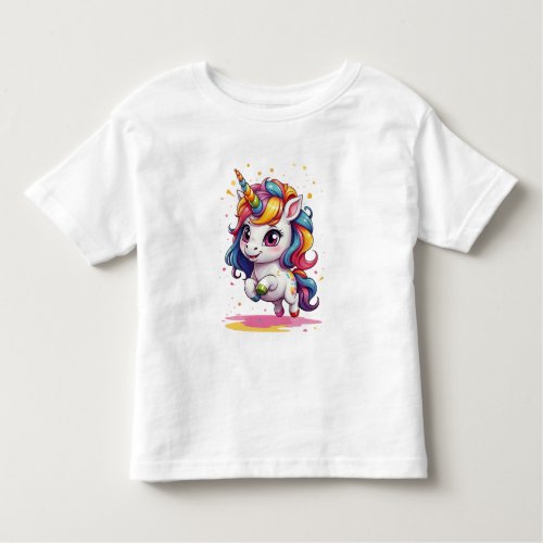 Supercute baby unicorn design toddler t_shirt