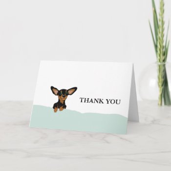 Supercute Dachshund Puppy Thank You Card by Doxie_love at Zazzle