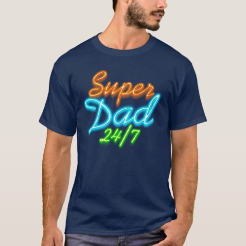 Superdad 24_7 Neon Fluo SUPER DAD T_Shirt