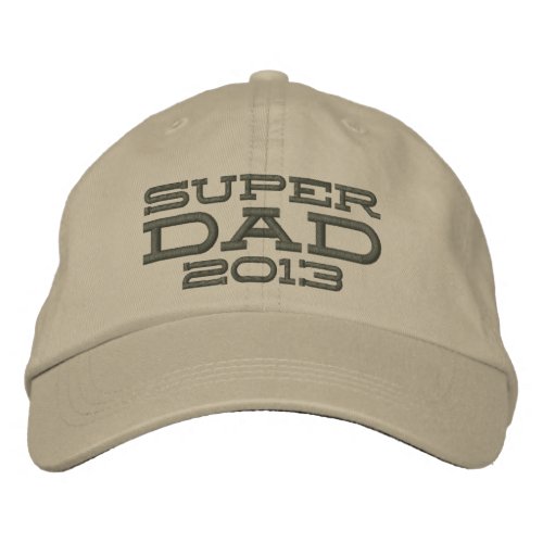 Superdad Edit Year SUPER DAD Embroidered Baseball Cap