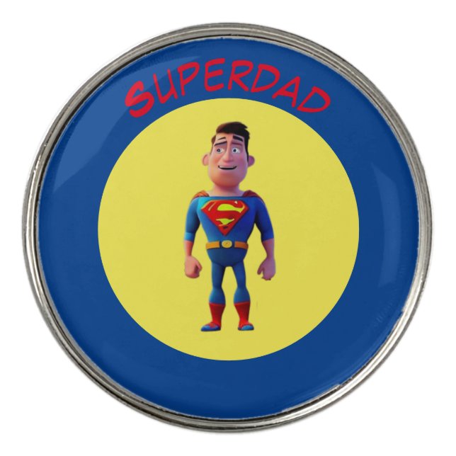 SuperDad Gift Golf Ball Marker (Front)