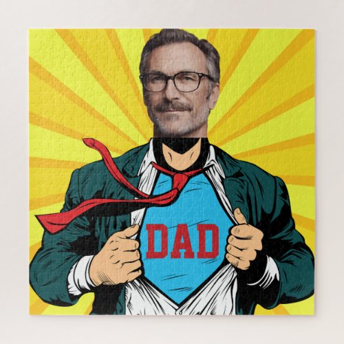 Superdad _ Name and Photo Customizable Jigsaw Puzzle