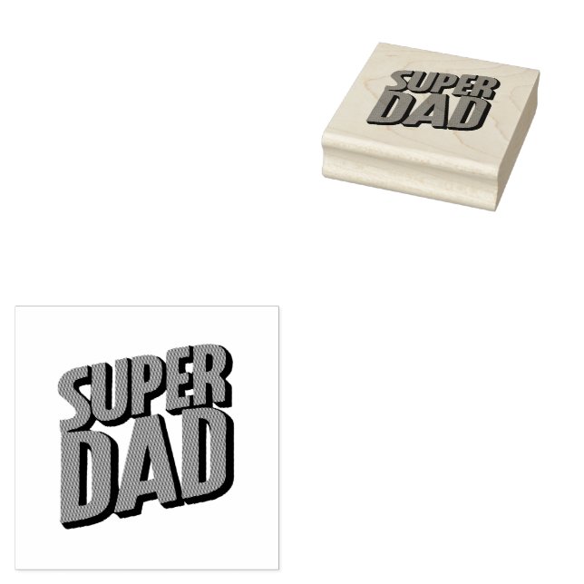 Superdad Rubber Stamp (Stamped)