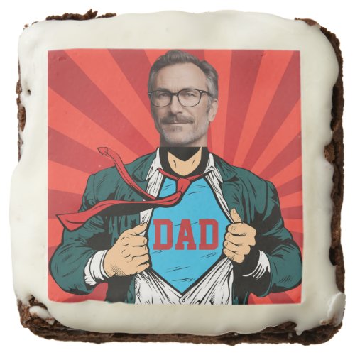 Superdads Birthday Celebration _ Customized  Brownie
