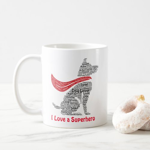 Superdog Dog Owner Rescue Funny White Coffee Mug