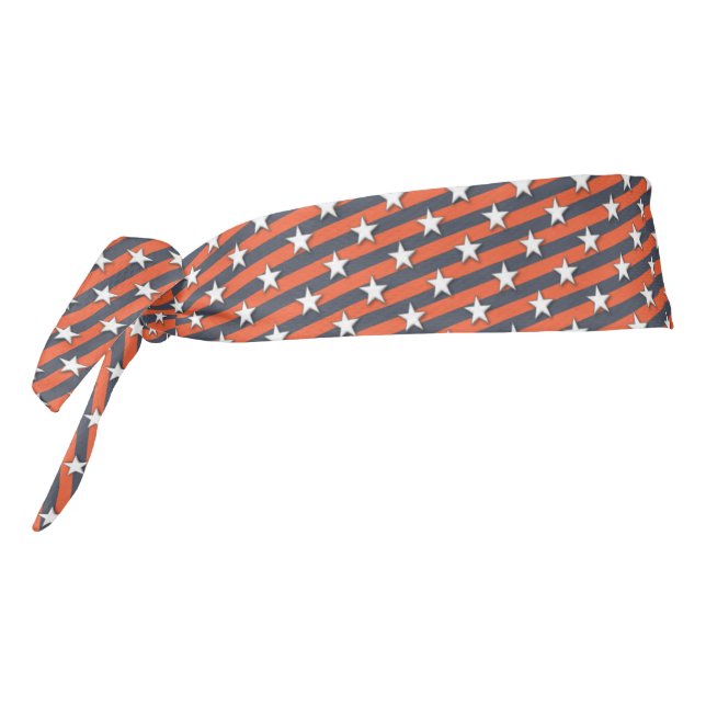 Superfan Blue and Orange Tie Headband (Rotate 270)