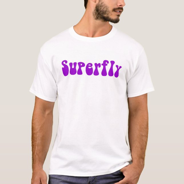 Superfly (purple, violet) T-Shirt (Front)