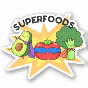 Superfoods Funny Vegetable Pun Sticker
