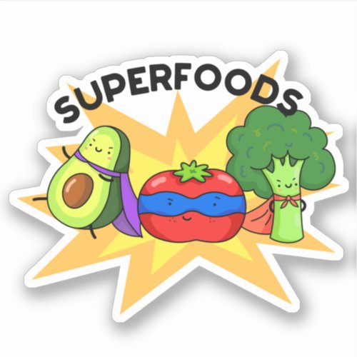 Superfoods Funny Vegetable Pun  Sticker