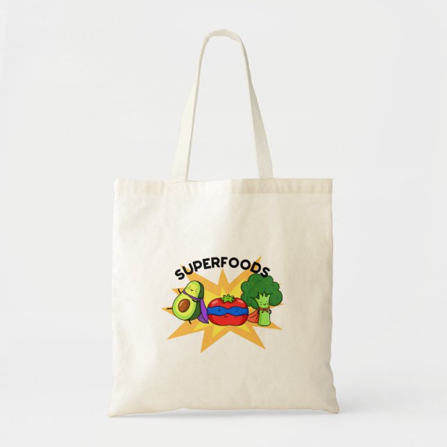 Superfoods Funny Vegetable Pun  Tote Bag (Front)