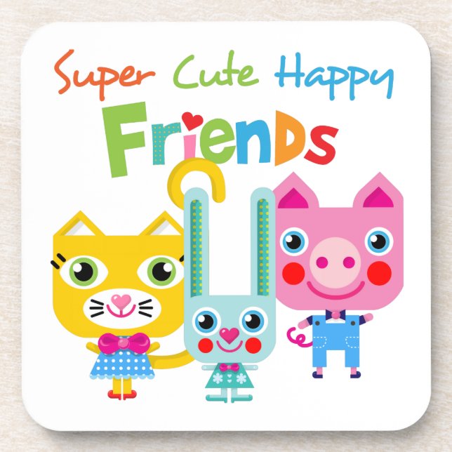 superfriends.png beverage coaster (Front)