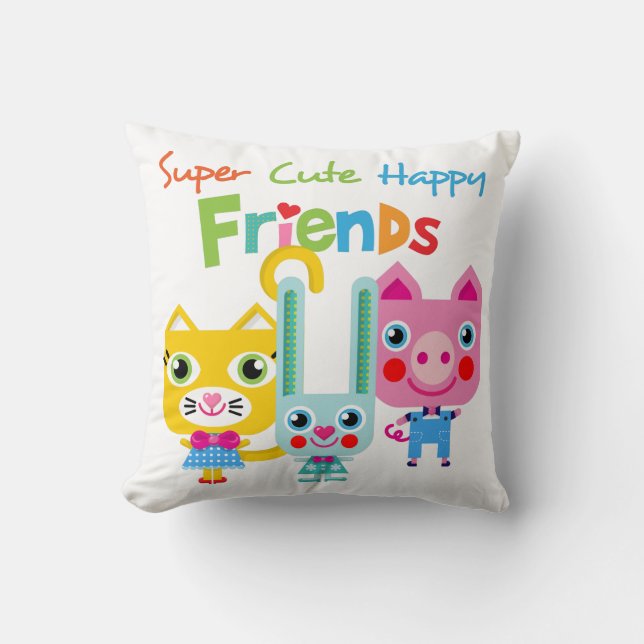 superfriends.png throw pillow (Front)