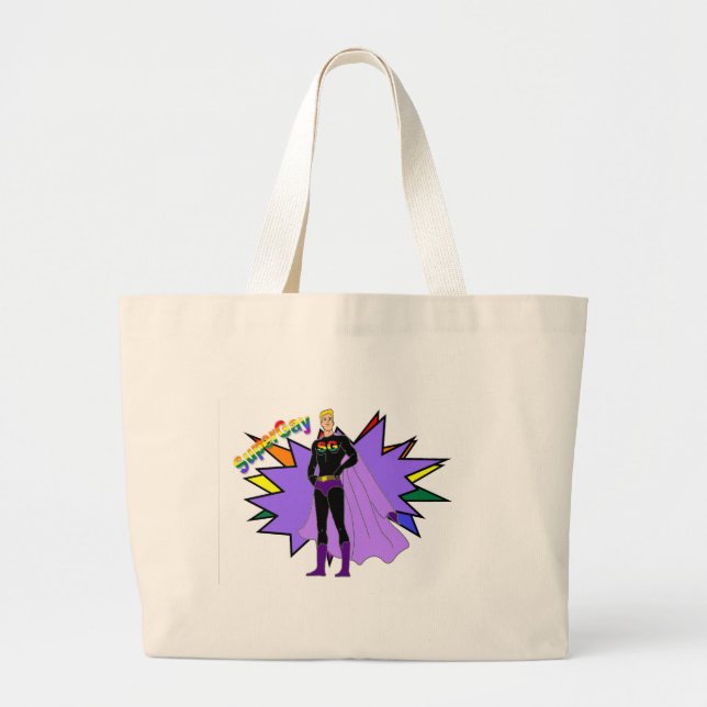 SuperGay! Large Tote Bag (Front)