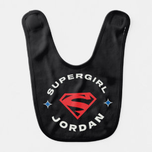 Supergirl Age of Heroes Circle S-Shield Baby Bib