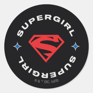 Supergirl Age of Heroes Circle S-Shield Classic Round Sticker