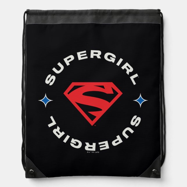 Supergirl Age of Heroes Circle S-Shield Drawstring Bag (Front)