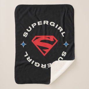 Supergirl Age of Heroes Circle S-Shield Sherpa Blanket