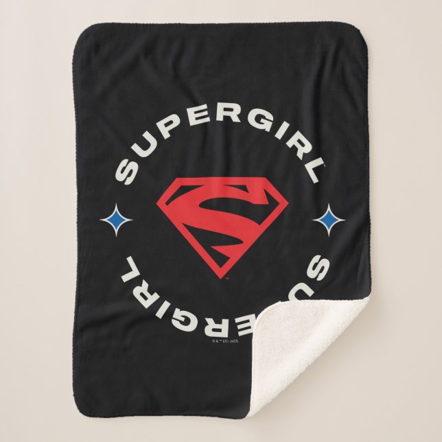 Supergirl Age of Heroes Circle S-Shield Sherpa Blanket (Front)
