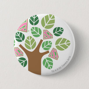 Supergirl All Natural Tree Pinback Button