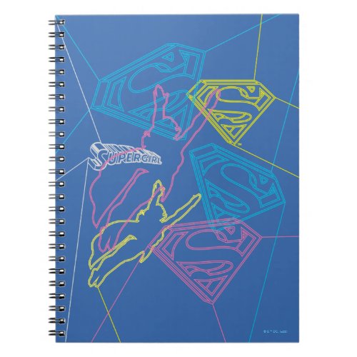 Supergirl and Logo Colored Outlines Notebook