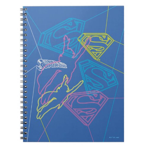 Supergirl and Logo Colored Outlines Notebook