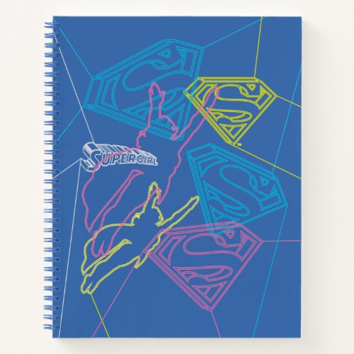 Supergirl and Logo Colored Outlines Notebook