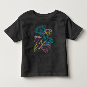 Supergirl and Logo Colored Outlines Toddler T-shirt