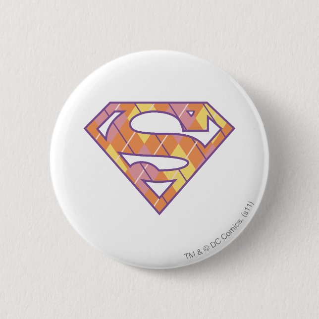 Supergirl Argyle Logo Pinback Button (Front)