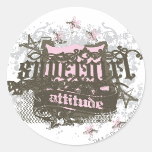 Supergirl Attitude Classic Round Sticker