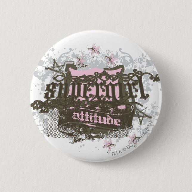 Supergirl Attitude Pinback Button (Front)