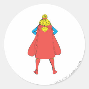 Supergirl Back View Classic Round Sticker