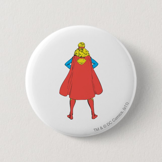 Supergirl Back View Pinback Button (Front)