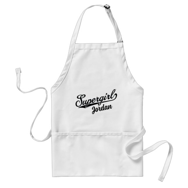 Supergirl Baseball All-Star Name Logo Adult Apron (Front)