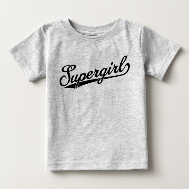 Supergirl Baseball All-Star Name Logo Baby T-Shirt (Front)