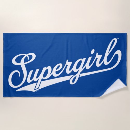 Supergirl Baseball All_Star Name Logo Beach Towel