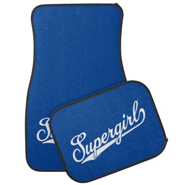 Supergirl Baseball All-Star Name Logo Car Floor Mat (Set)