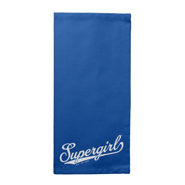 Supergirl Baseball All-Star Name Logo Cloth Napkin (Half Fold)