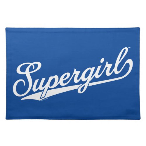 Supergirl Baseball All_Star Name Logo Cloth Placemat
