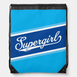Supergirl Baseball All-Star Name Logo Drawstring Bag