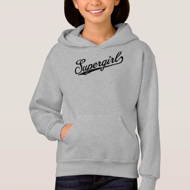 Supergirl Baseball All-Star Name Logo Hoodie (Front)