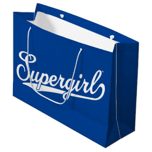 Supergirl Baseball All-Star Name Logo Large Gift Bag