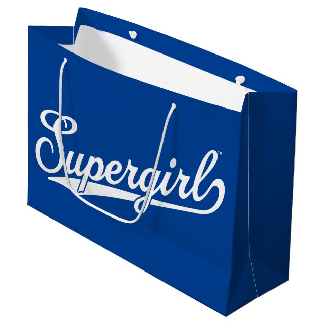 Supergirl Baseball All-Star Name Logo Large Gift Bag (Front Angled)