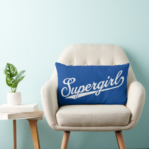 Supergirl Baseball All_Star Name Logo Lumbar Pillow