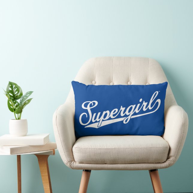 Supergirl Baseball All-Star Name Logo Lumbar Pillow (Chair)