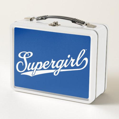 Supergirl Baseball All_Star Name Logo Metal Lunch Box